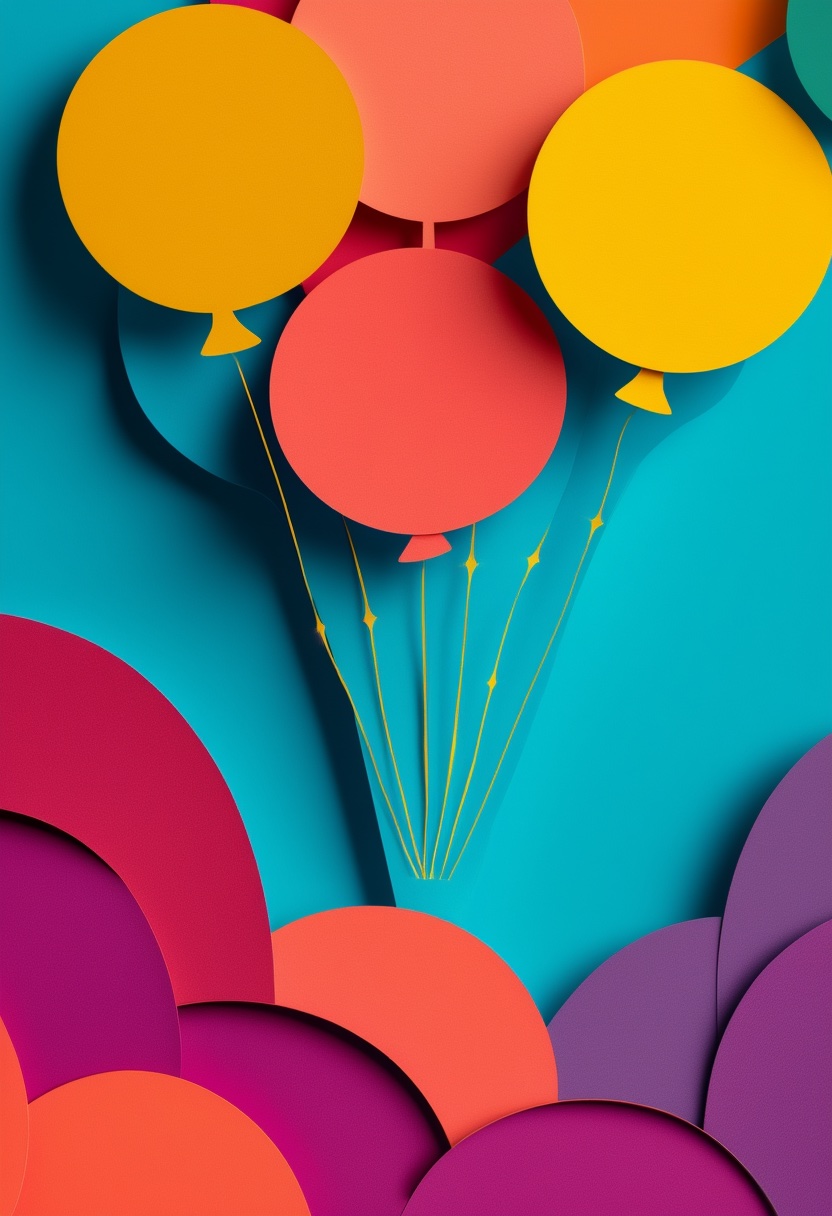 Celebration of Colorful Balloons