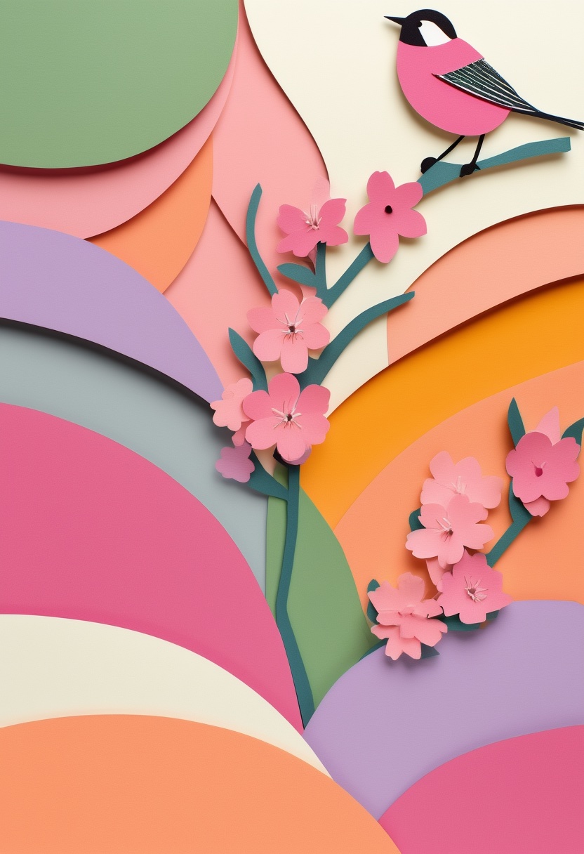 Cherry Blossom Bird Melody