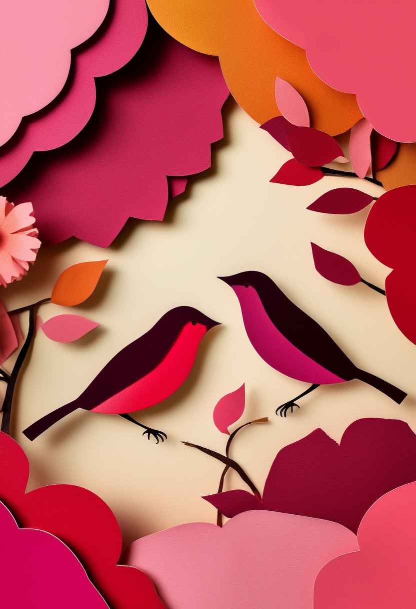 Collage Robins Nesting Together