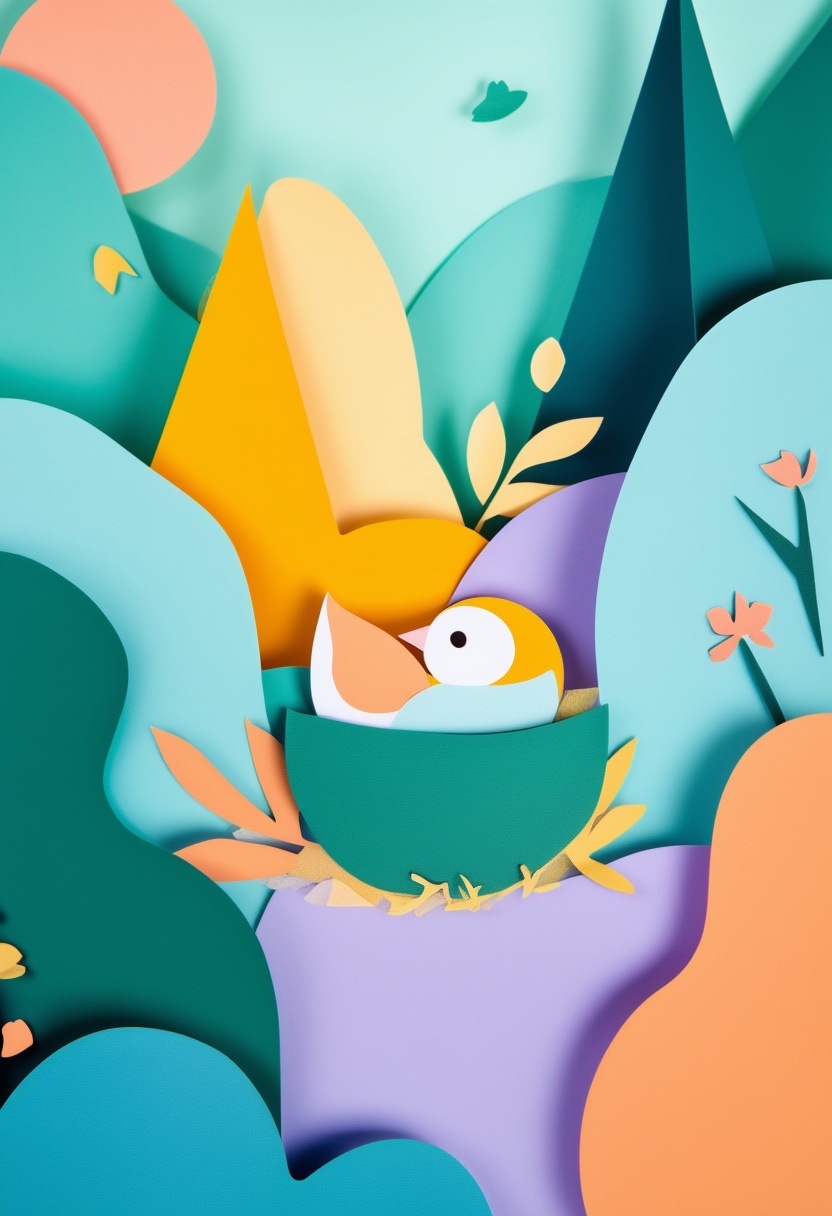 Colorful Bird Nest Perch