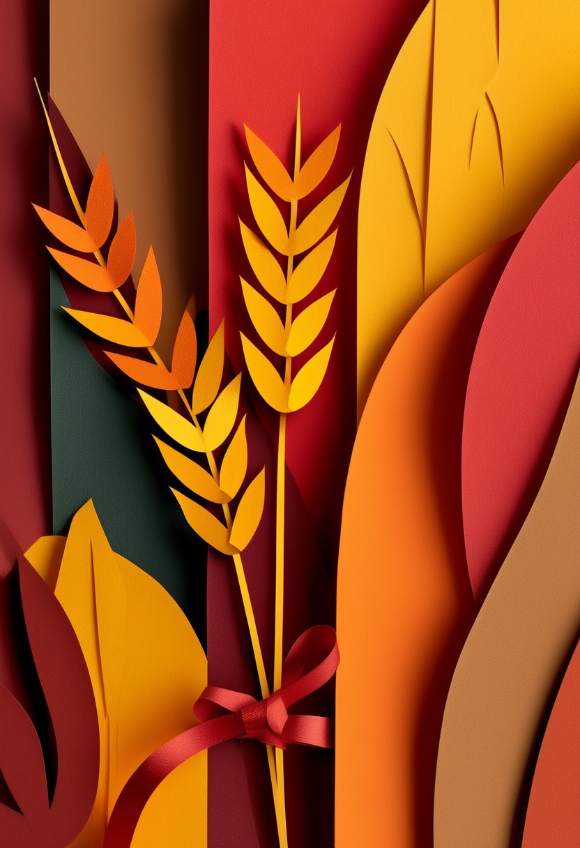 Cut-Paper Wheat Autumn