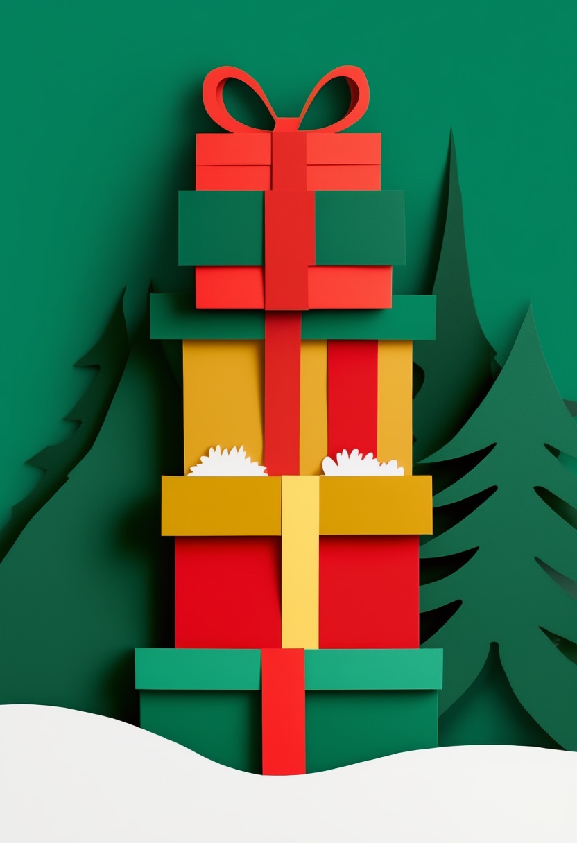 Festive Gift Stack Winter