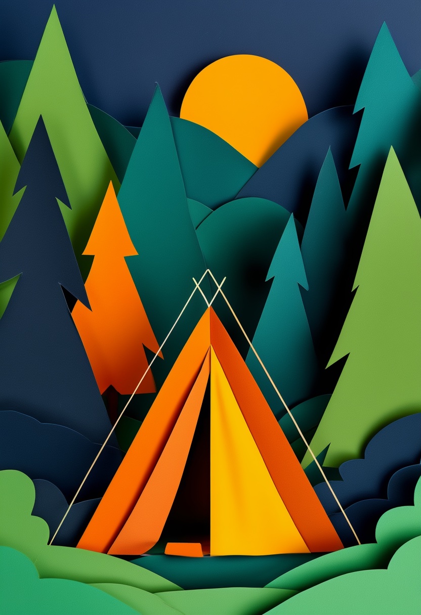 Forest Sunset Tent Embrace