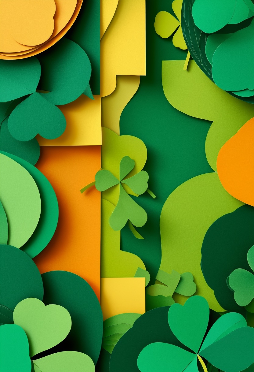 Layered Green Clover Luck