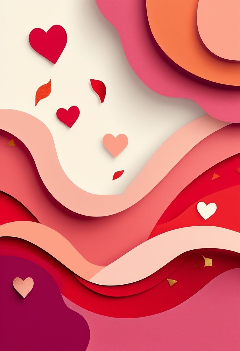 Layered Heart Collage Valentine
