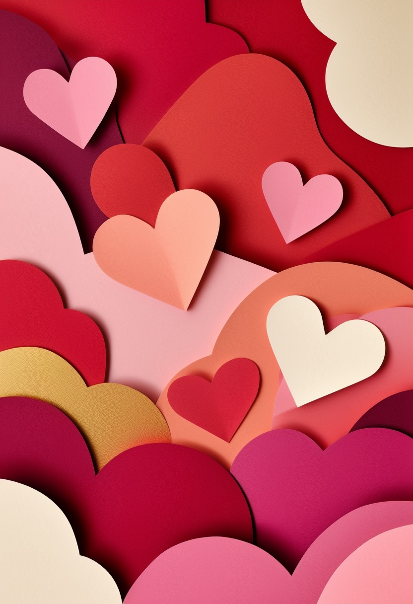 Layered Heart Collage Valentine