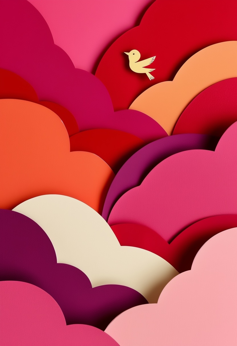 Layered Love Bird Flight