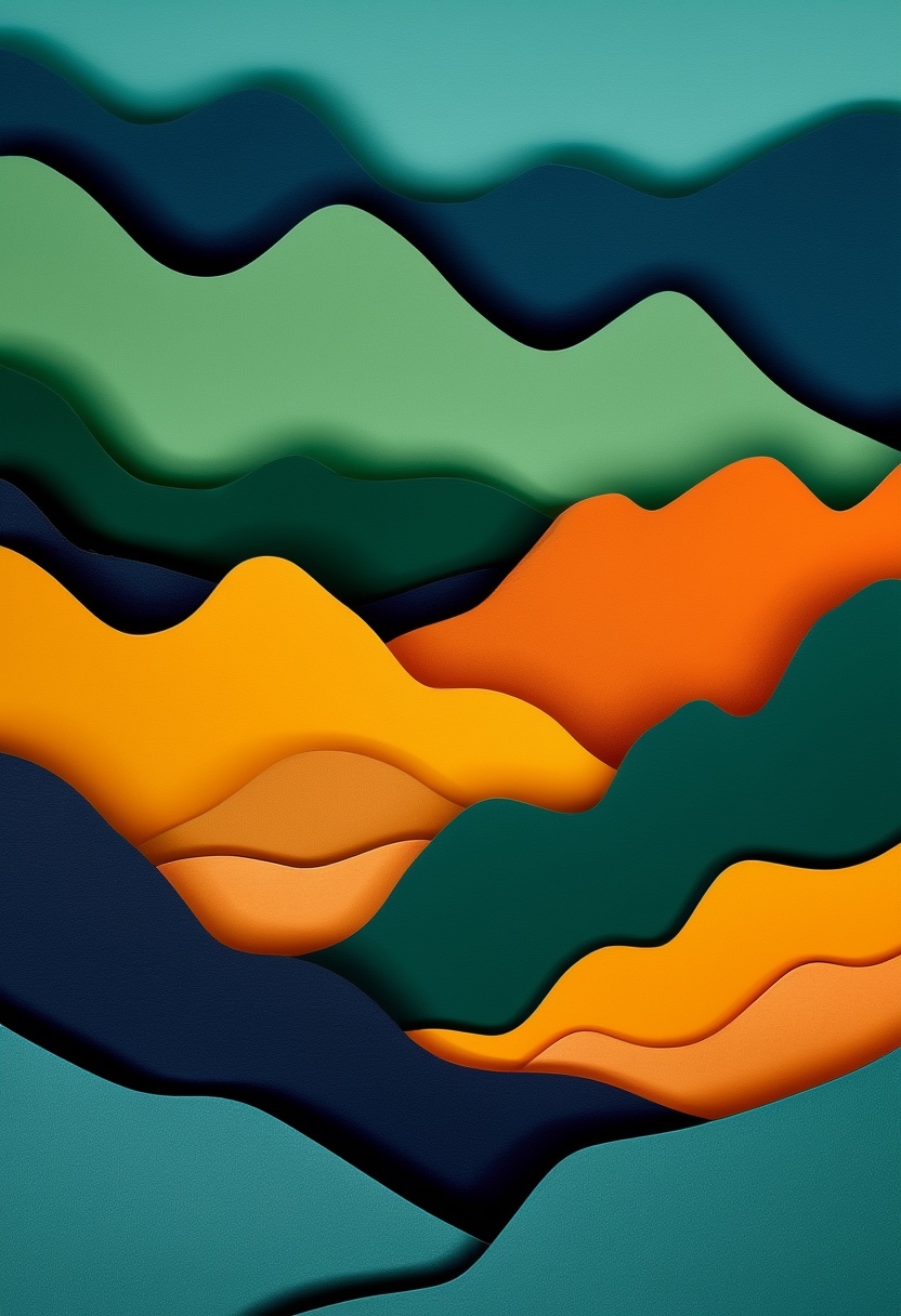 Layered Mountain Landscape