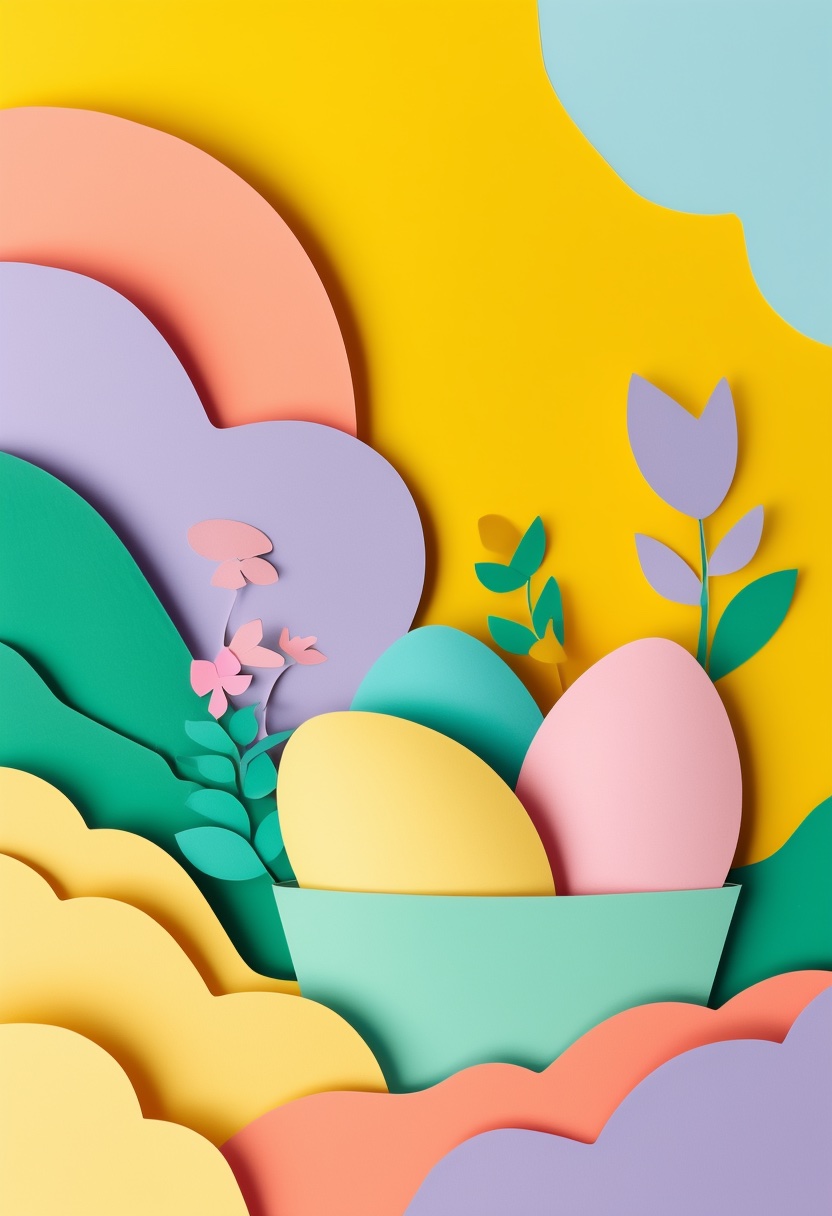 Layered Paper Easter Joy