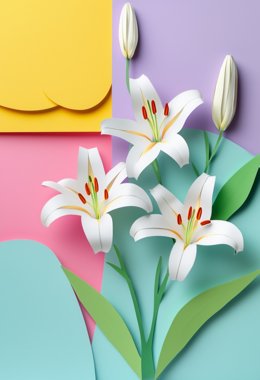Layered Paper Lily Bloom