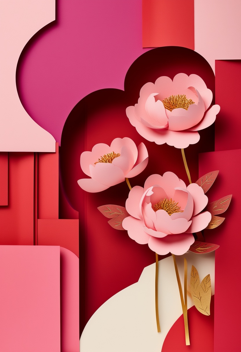 Layered Paper Peony Bouquet