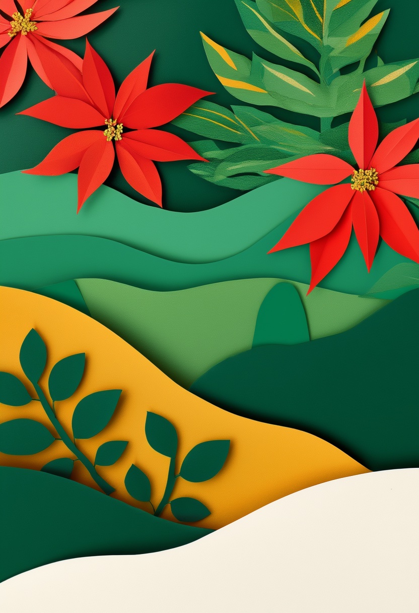 Layered Paper Poinsettias