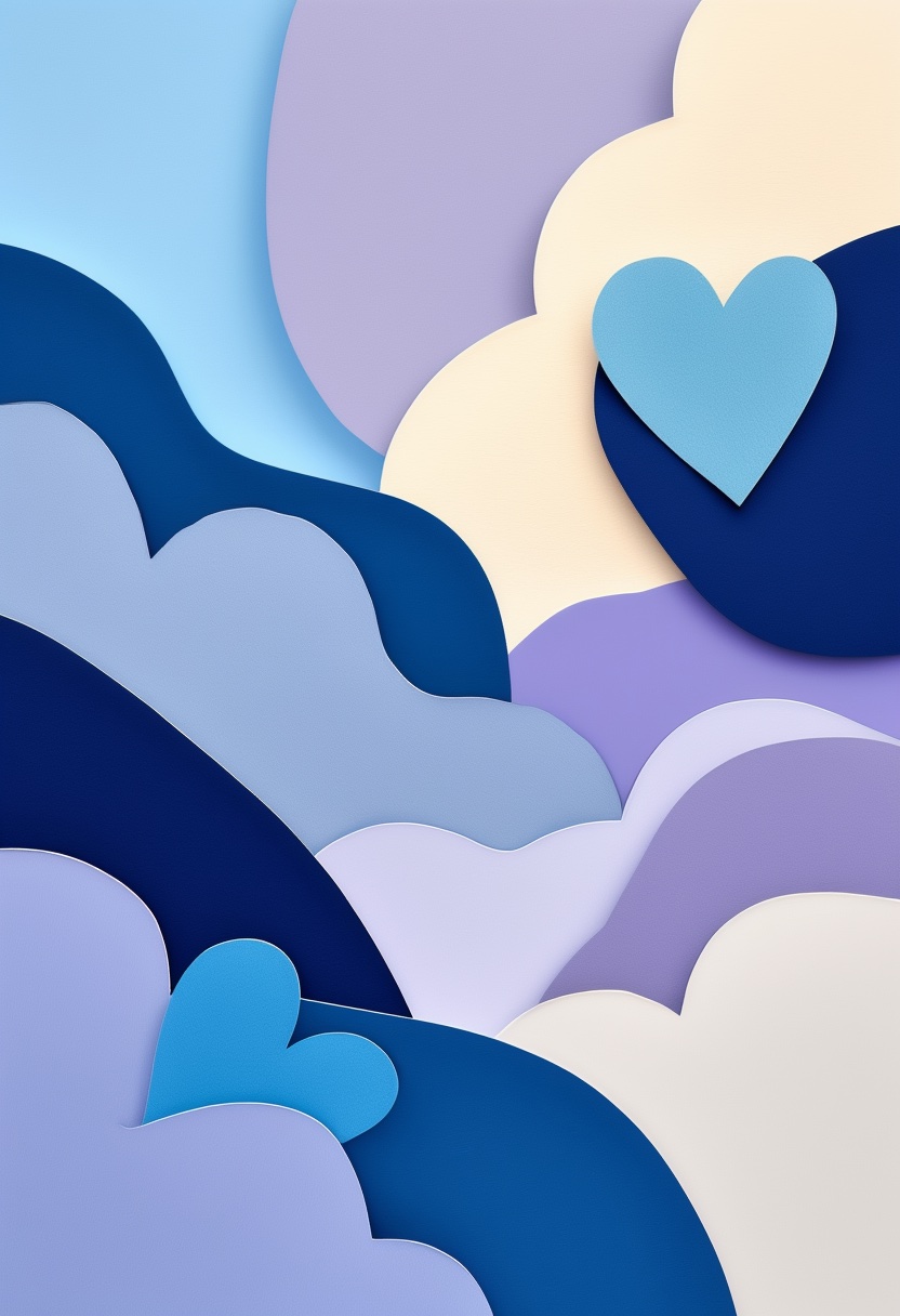 Layered Sky Hearts