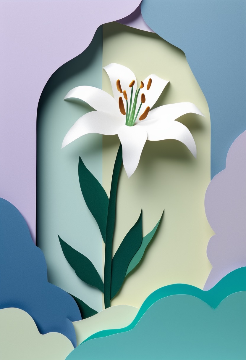 Lily in Tranquil Layers