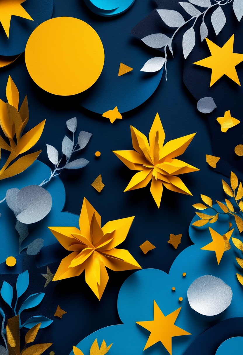 Midnight Navy Paper Stars
