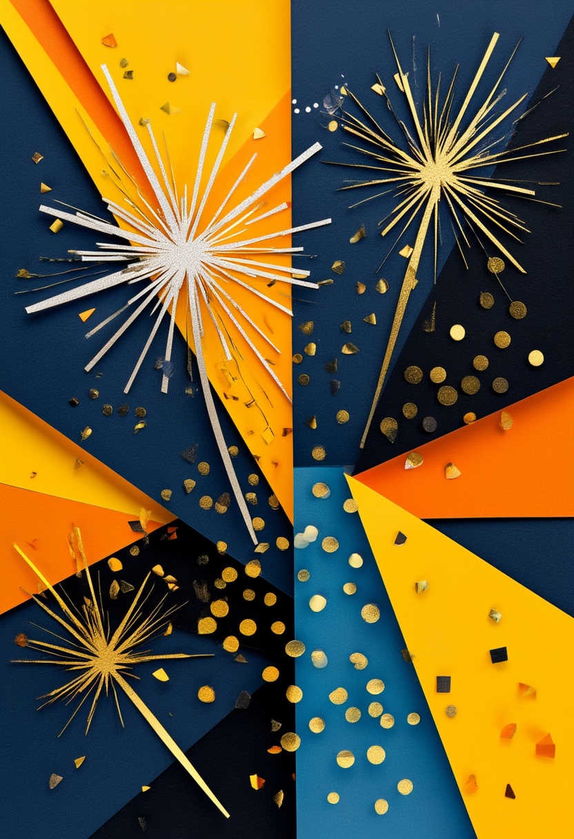 Midnight Sparkler Confetti Celebration