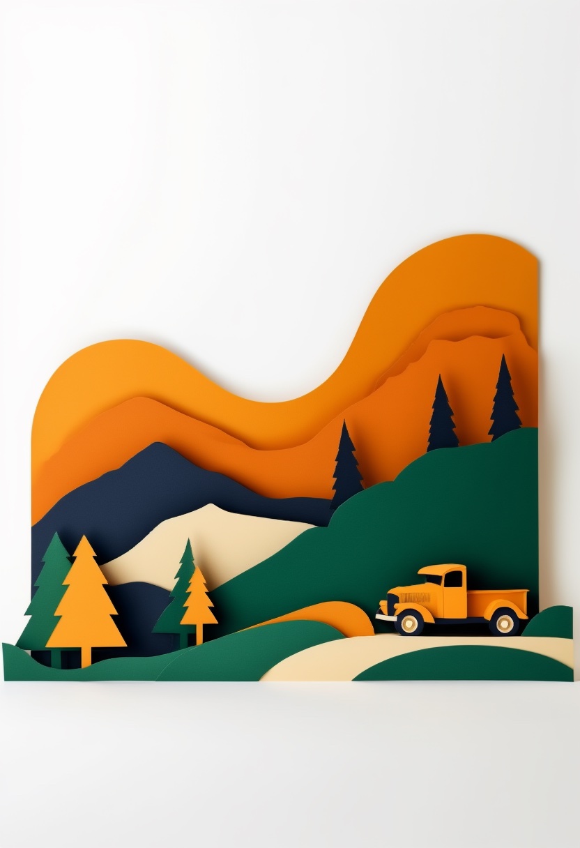Mountain Road Truck Journey