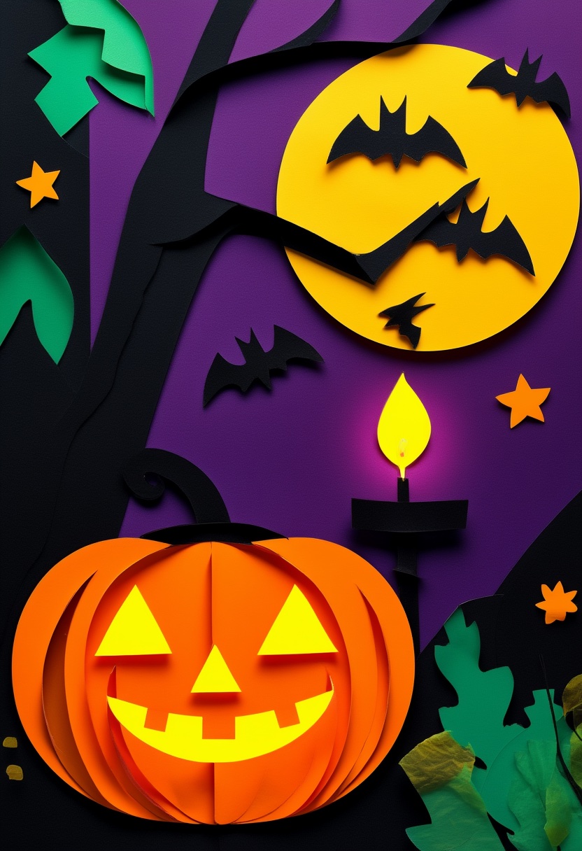 Paper-Cut Pumpkin Moonlight
