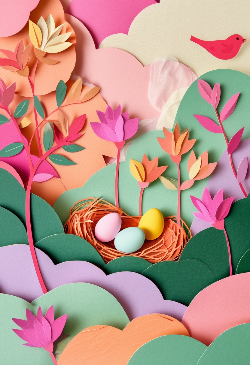 Pastel Egg Nest Bloom