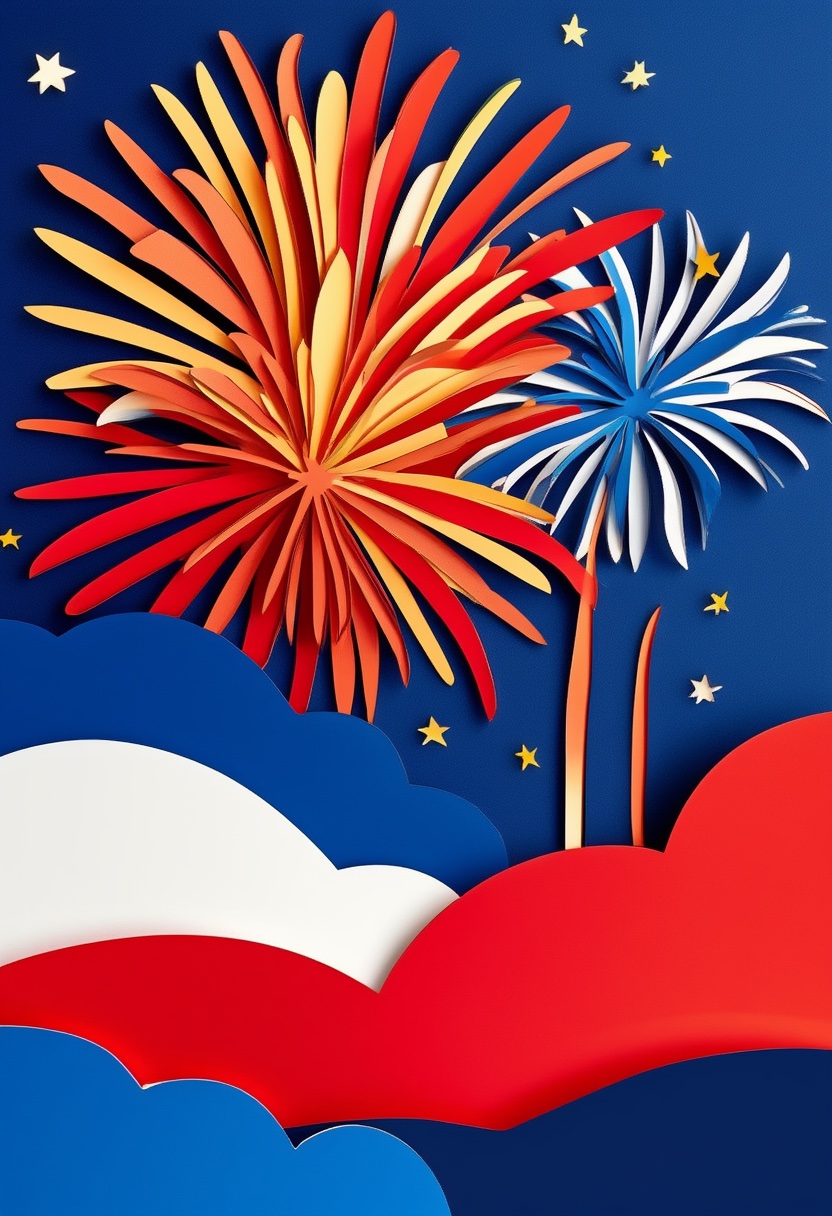 Patriotic Fireworks Display