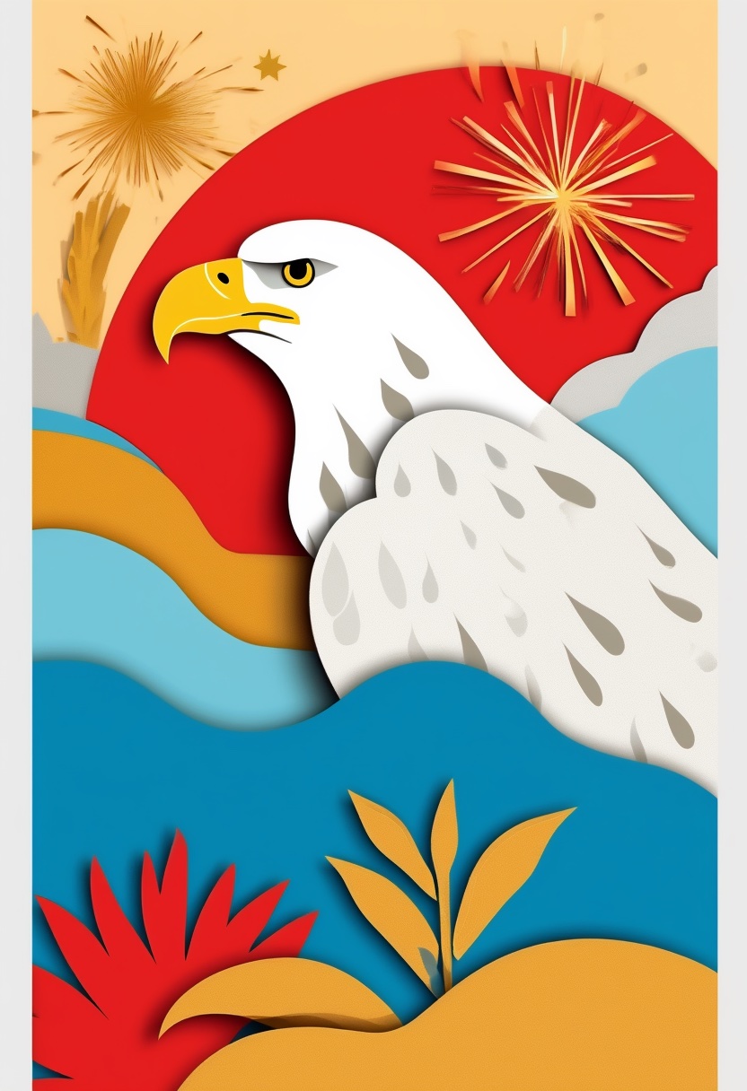 Soaring Eagle Red Sunset
