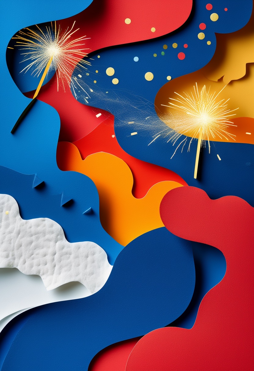 Sparkling Paper Fireworks