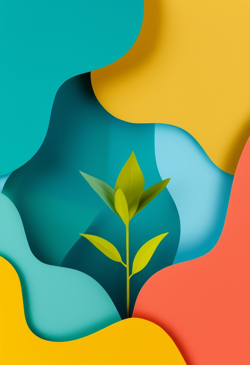 Sprouting Hope in Colorful Layers