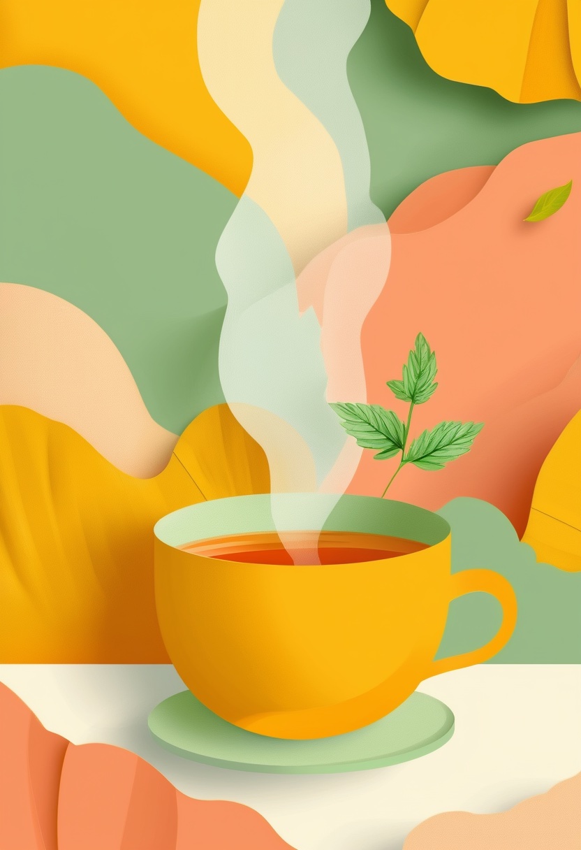 Steaming Tea Cup Harmony