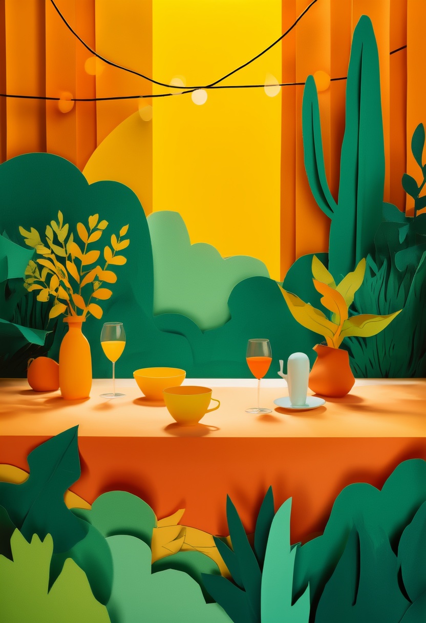 Sunlit Desert Table Arrangement