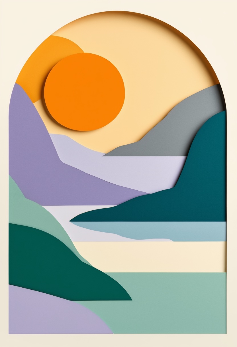 Sunlit Mountain Layers