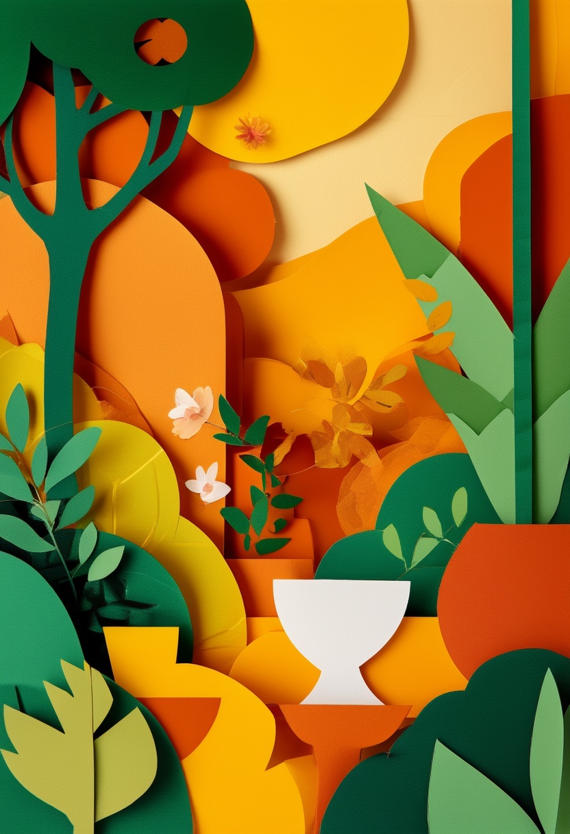 Sunlit Paper Garden Bloom