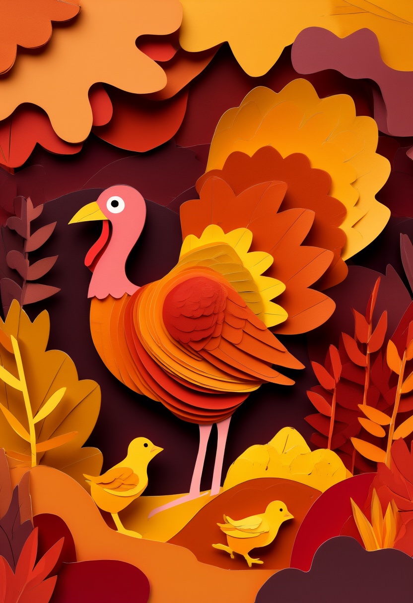 Thanksgiving Turkey Family Autumn