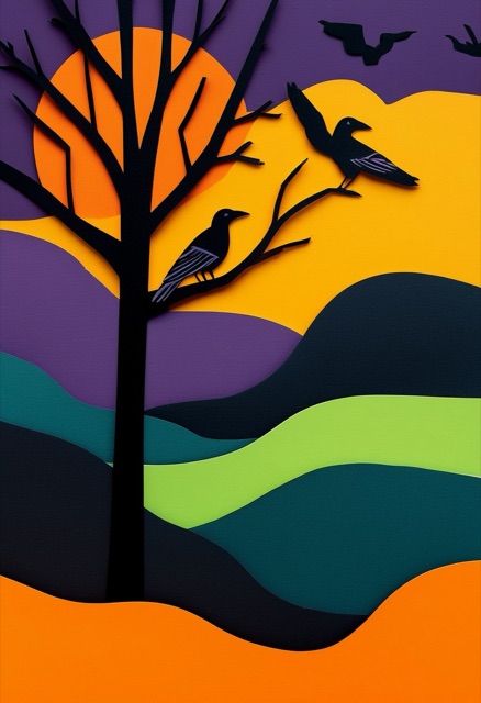 Midnight Raven Silhouette