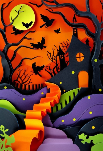 Spooky Paper Moon Manor