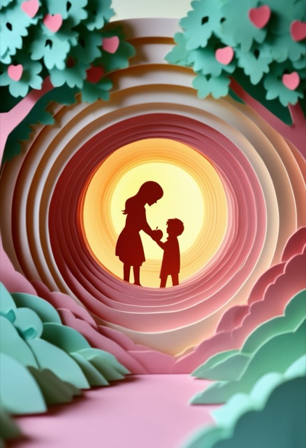 Sunlit Motherly Embrace