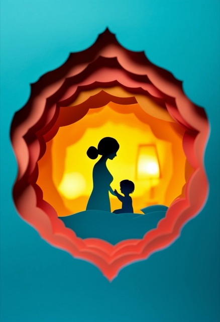 Warm Motherlight Silhouette