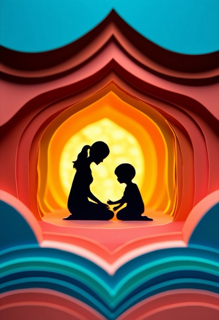 Warm Silhouette Embrace