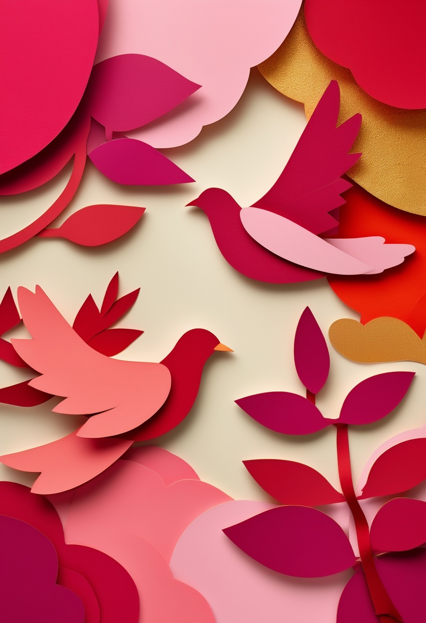Valentine's Day Doves Collage