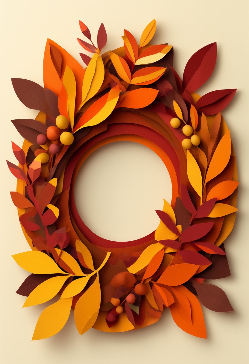 Vibrant Autumn Leaf Wreath
