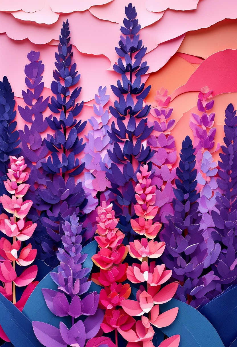 Vibrant Lupine Field