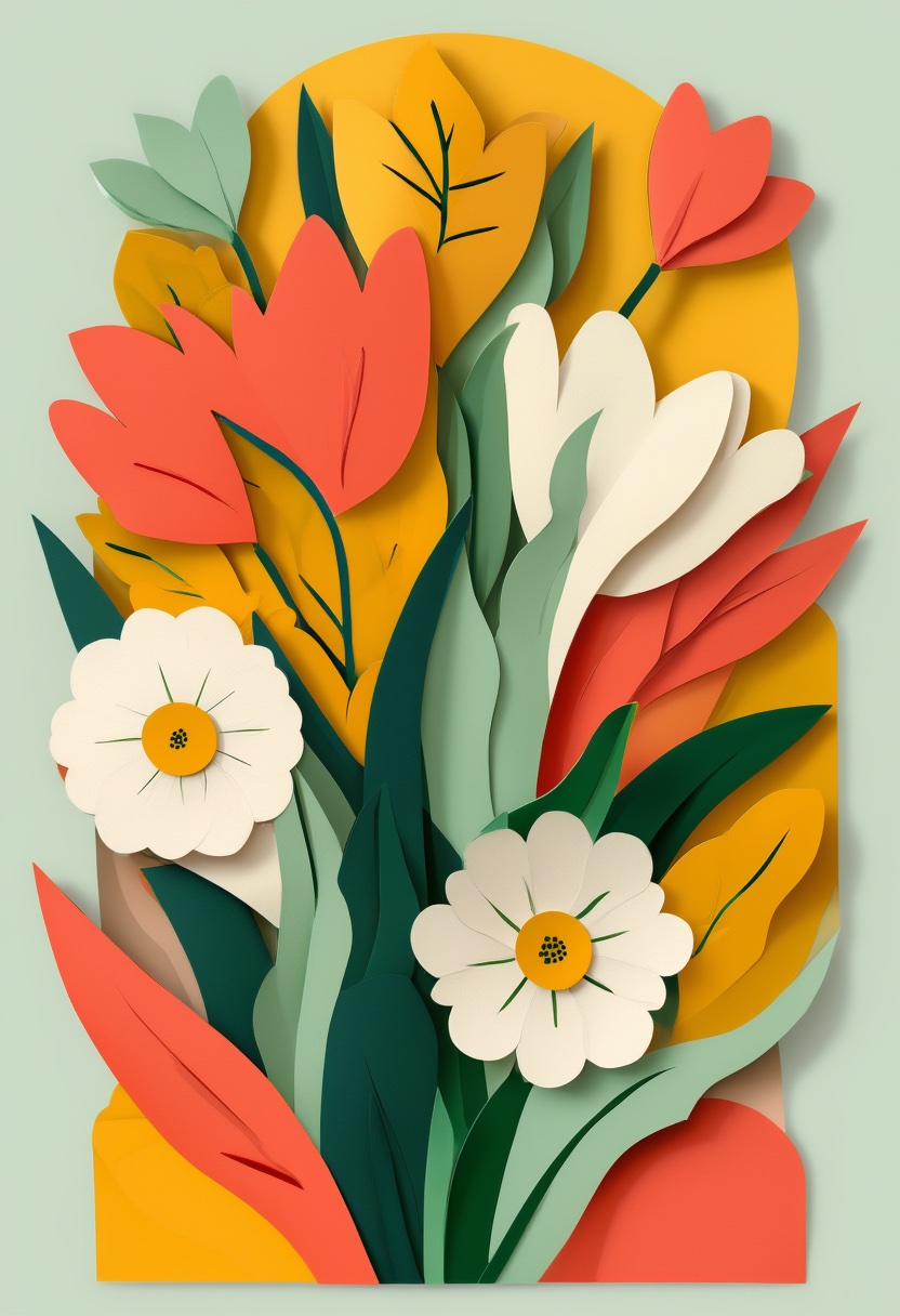 Vibrant Paper Bloom Arrangement