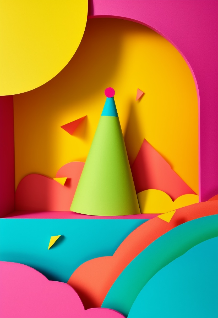 Vibrant Party Hat Celebration