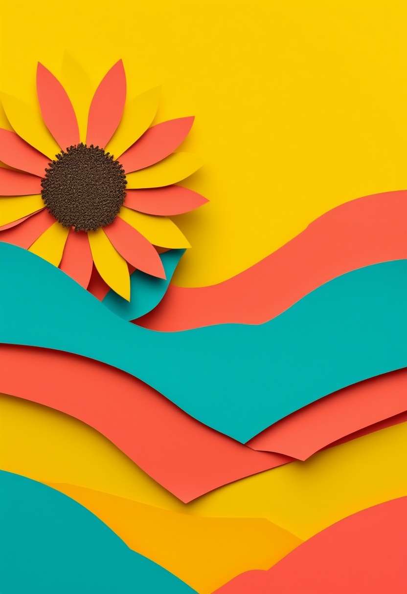 Vibrant Sunflower Waves